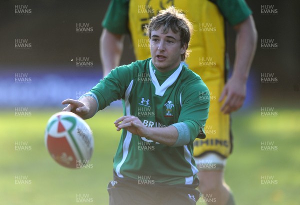 11.11.08 - Wales Rugby Training - Martin Roberts in action during training. 