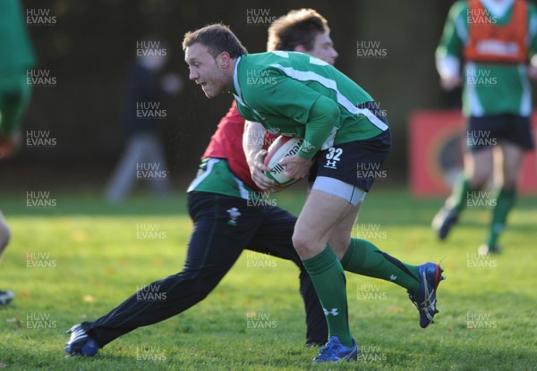 11.11.08 - Wales Rugby Training - Morgan Stoddart in action during training. 