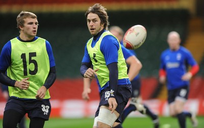 11.11.10 - Wales Rugby Training - Ryan Jones during training. 