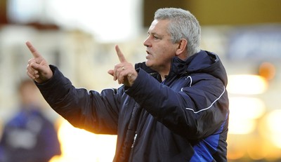 11.11.10 - Wales Rugby Training - Head coach Warren Gatland during training. 