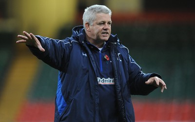11.11.10 - Wales Rugby Training - Head coach Warren Gatland during training. 