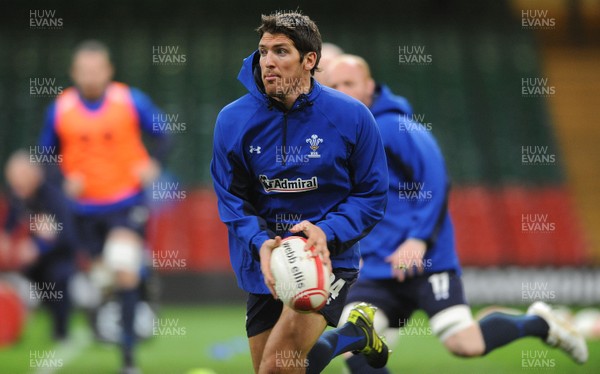 11.11.10 - Wales Rugby Training - James Hook during training. 