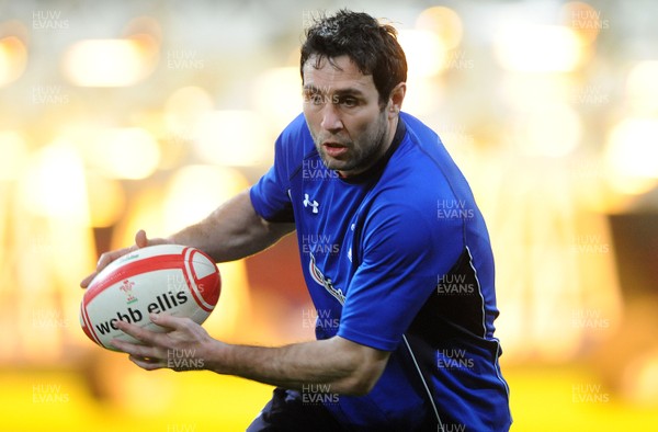 11.11.10 - Wales Rugby Training - Stephen Jones during training. 