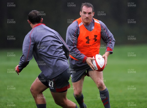 111113 - Wales Rugby Training -Gethin Jenkins during training