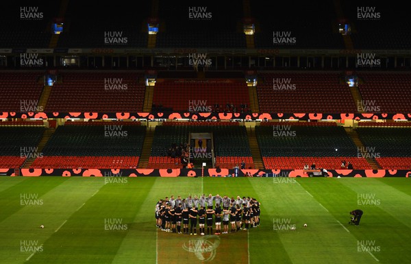 111122 - Wales Rugby Training - Wales players and Management hold a 2 minute silence for Remembrance Day