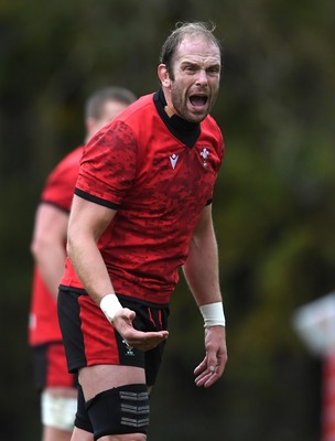 111120 - Wales Rugby Training - Alun Wyn Jones during training