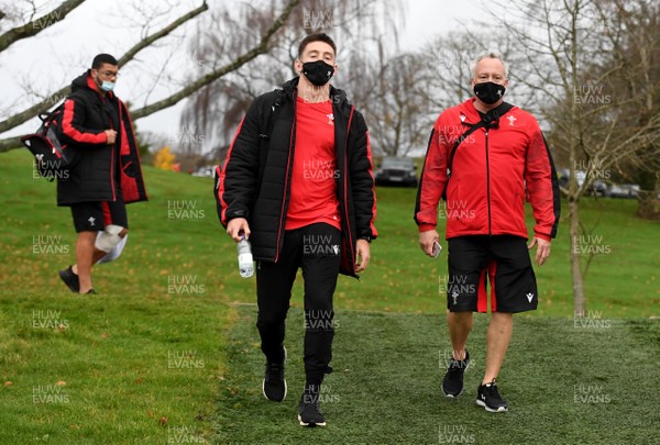 111120 - Wales Rugby Training - Josh Adams and Paul Stridgeon during training
