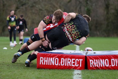 120226 - Wales Rugby Training - Olly Cracknell during training
