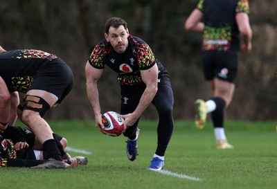 120226 - Wales Rugby Training - Tomos Williams during training