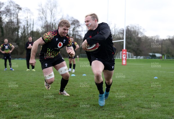 120226 - Wales Rugby Training - Blair Murray during training
