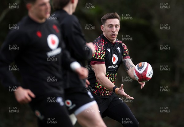 120226 - Wales Rugby Training - Josh Adams during training