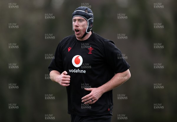 120226 - Wales Rugby Training - Adam Beard during training