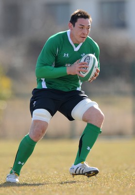 12.03.10 - Wales Rugby Training - Gareth Delve during training. 