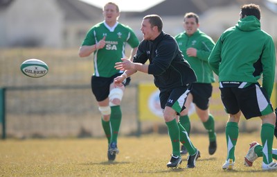 12.03.10 - Wales Rugby Training - Richie Rees during training. 