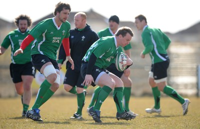 12.03.10 - Wales Rugby Training - Matthew Rees during training. 
