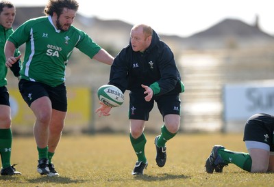 12.03.10 - Wales Rugby Training - Martyn Williams during training. 