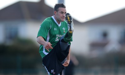 12.03.10 - Wales Rugby Training - Lee Byrne during training. 