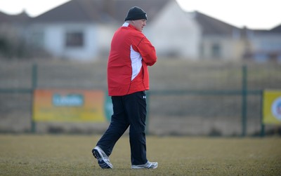 12.03.10 - Wales Rugby Training - Wales head coach Warren Gatland during training. 