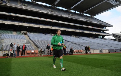 12.03.10 - Wales Rugby Training - James Hook during kicking practice. 