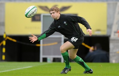 12.03.10 - Wales Rugby Training - Leigh Halfpenny during kicking practice. 