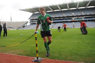 12.03.10 - Wales Rugby Training - Leigh Halfpenny during kicking practice. 