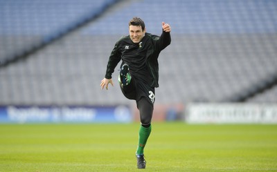 12.03.10 - Wales Rugby Training - Stephen Jones during kicking practice. 