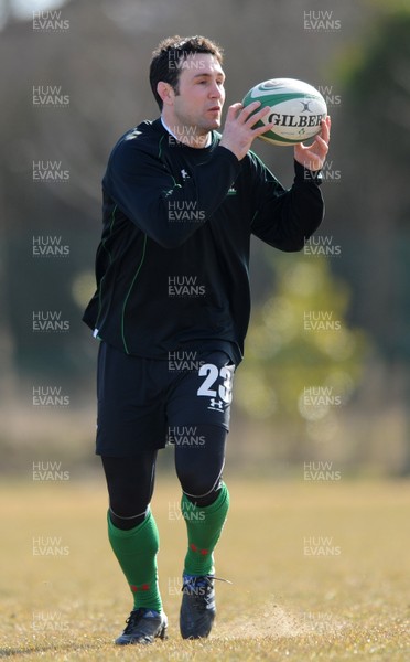 12.03.10 - Wales Rugby Training - Stephen Jones during training. 