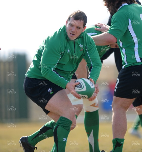 12.03.10 - Wales Rugby Training - Paul James during training. 