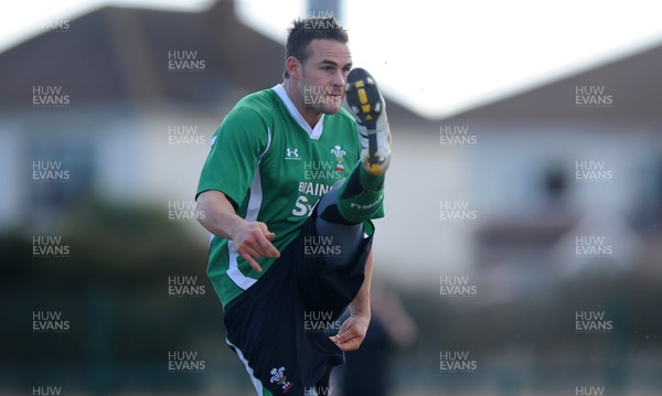 12.03.10 - Wales Rugby Training - Lee Byrne during training. 