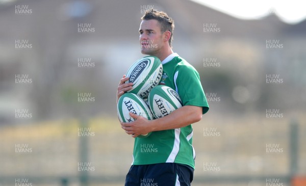 12.03.10 - Wales Rugby Training - Lee Byrne during training. 