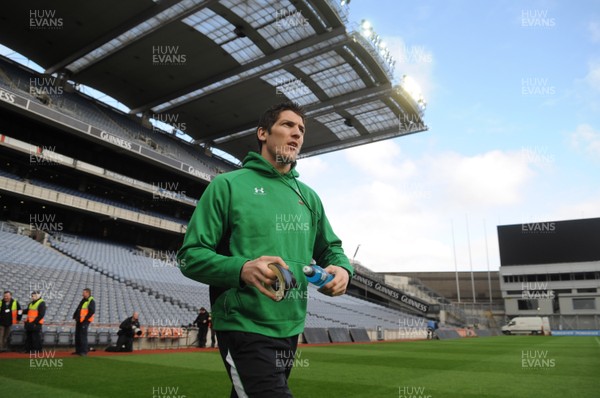 12.03.10 - Wales Rugby Training - James Hook during kicking practice. 