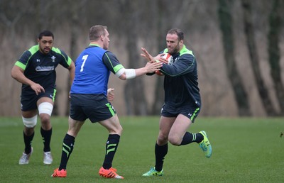 120315 - Wales Rugby Training -Jamie Roberts during training