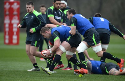 120315 - Wales Rugby Training -Dan Lydiate during training