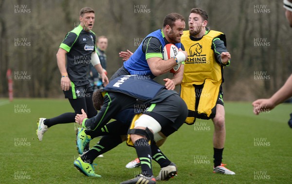 120315 - Wales Rugby Training -Jamie Roberts during training