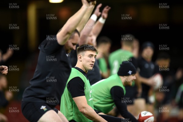 120319 - Wales Rugby Training - Josh Adams during training