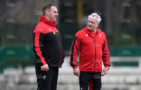 120321 - Wales Rugby Training - Gethin Jenkins and Paul Stridgeon during training