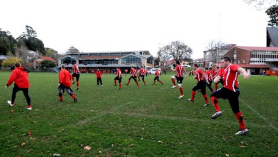 12.06.10 - Wales Rugby Training - Wales players during training at Dilworth School, Auckland. 