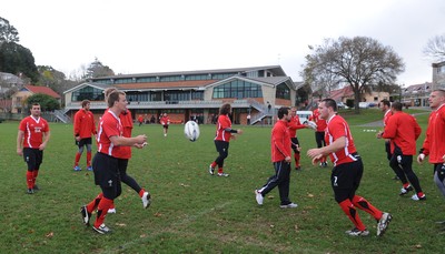 12.06.10 - Wales Rugby Training - Wales players during training at Dilworth School, Auckland. 