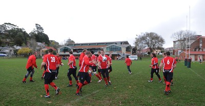12.06.10 - Wales Rugby Training - Wales players during training at Dilworth School, Auckland. 