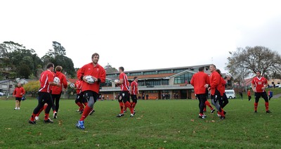 12.06.10 - Wales Rugby Training - Wales players during training at Dilworth School, Auckland. 