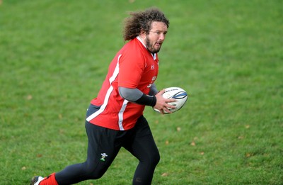 12.06.10 - Wales Rugby Training - Adam Jones during training. 