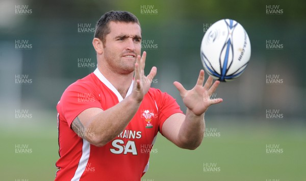 12.06.10 - Wales Rugby Training - Huw Bennett during training. 