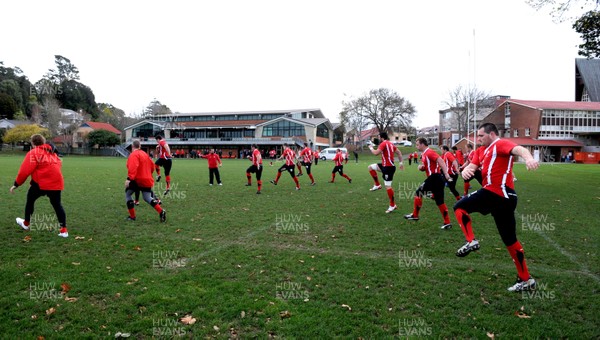 12.06.10 - Wales Rugby Training - Wales players during training at Dilworth School, Auckland. 