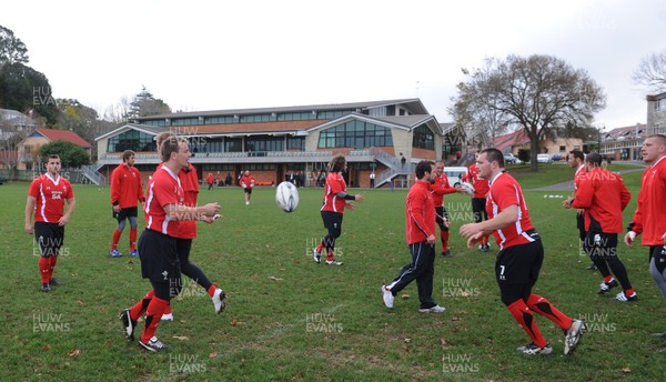 12.06.10 - Wales Rugby Training - Wales players during training at Dilworth School, Auckland. 