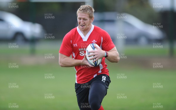 12.06.10 - Wales Rugby Training - Bradley Davies during training. 