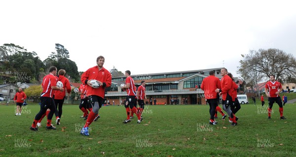 12.06.10 - Wales Rugby Training - Wales players during training at Dilworth School, Auckland. 