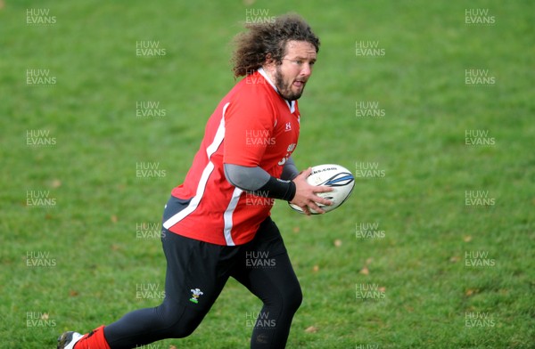 12.06.10 - Wales Rugby Training - Adam Jones during training. 