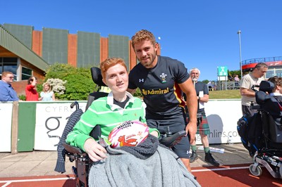 120815 - Wales Rugby Training -Leigh Halfpenny meets fans during training