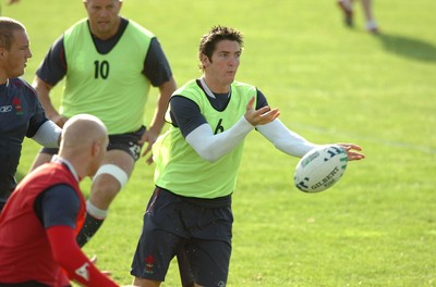 12.09.07 - Wales Rugby World Cup Training - James Hook in action during training 