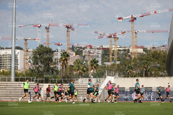 120923 - Wales Rugby Training in Nice, ahead of their second Rugby World Cup game against Portugal - Wales during training